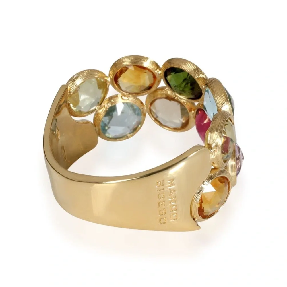 Marco Bicego 18karat Gold Ring with Multi-Colored Gemstones - Picture 4 of 12